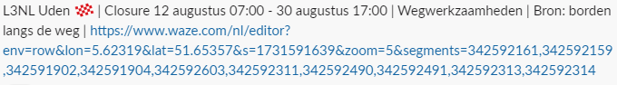 Example closure request