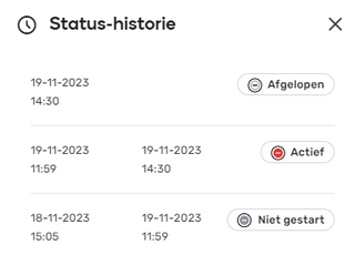 Status historie